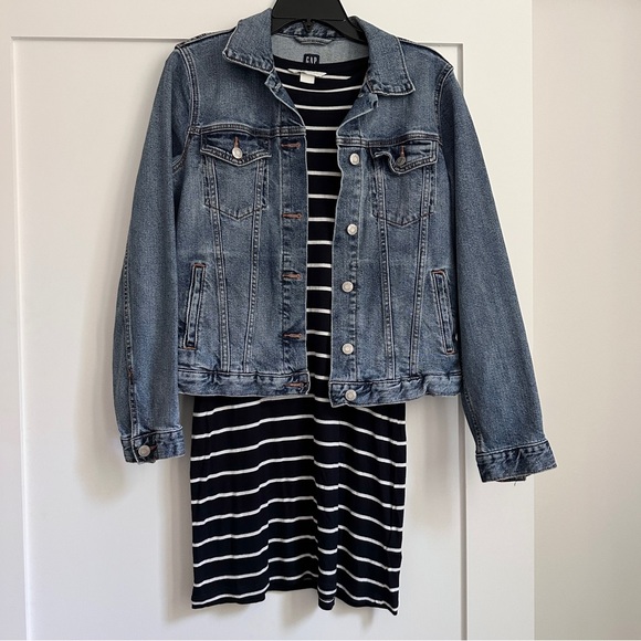 H&M Basic Tee Dress - Navy Blue - Size S - Picture 2 of 3